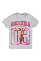 Boys Fields Grey/Pink Graphic T-Shirt