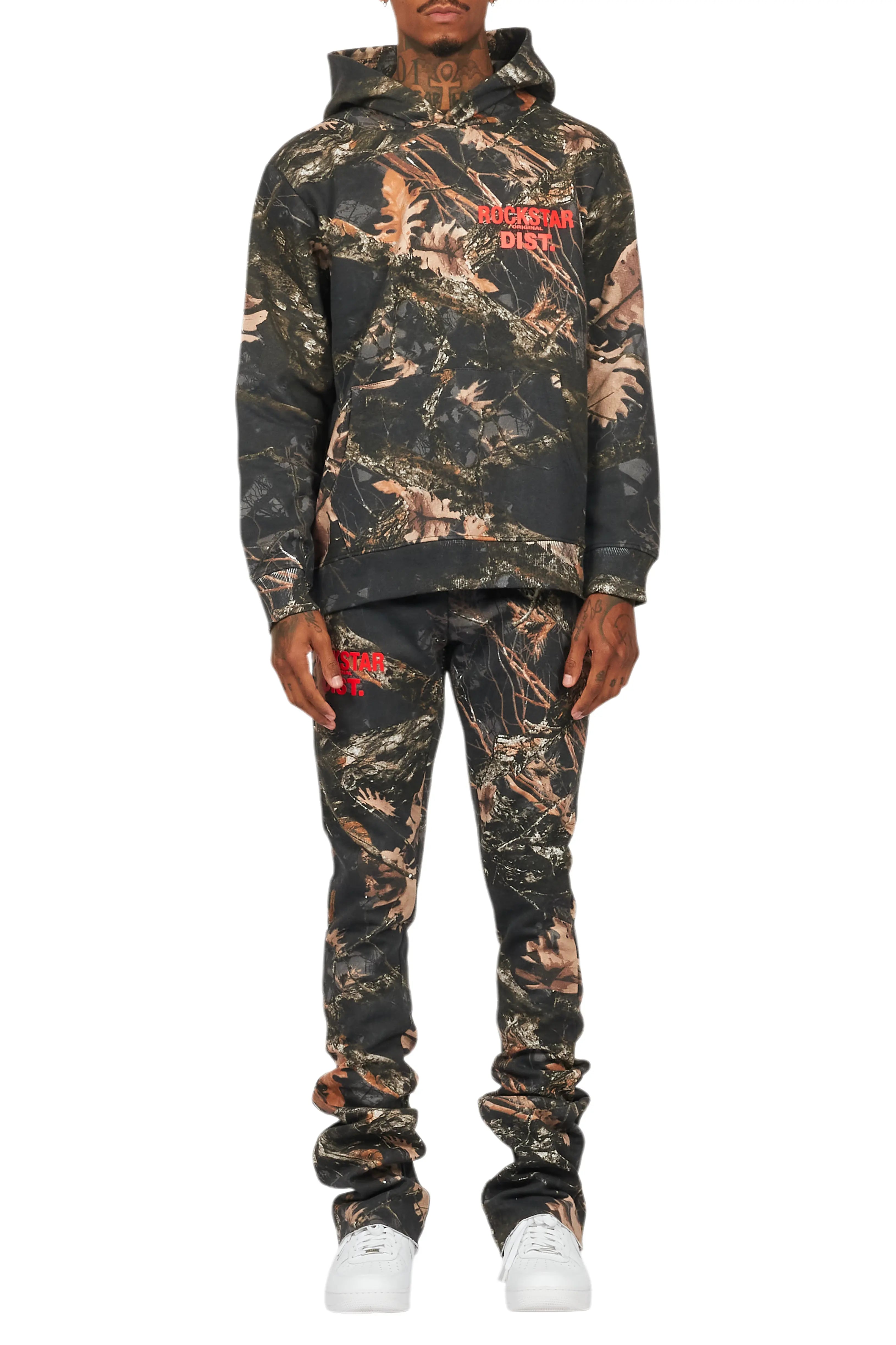 Tabby Black Graphic Stacked Flare Track Set