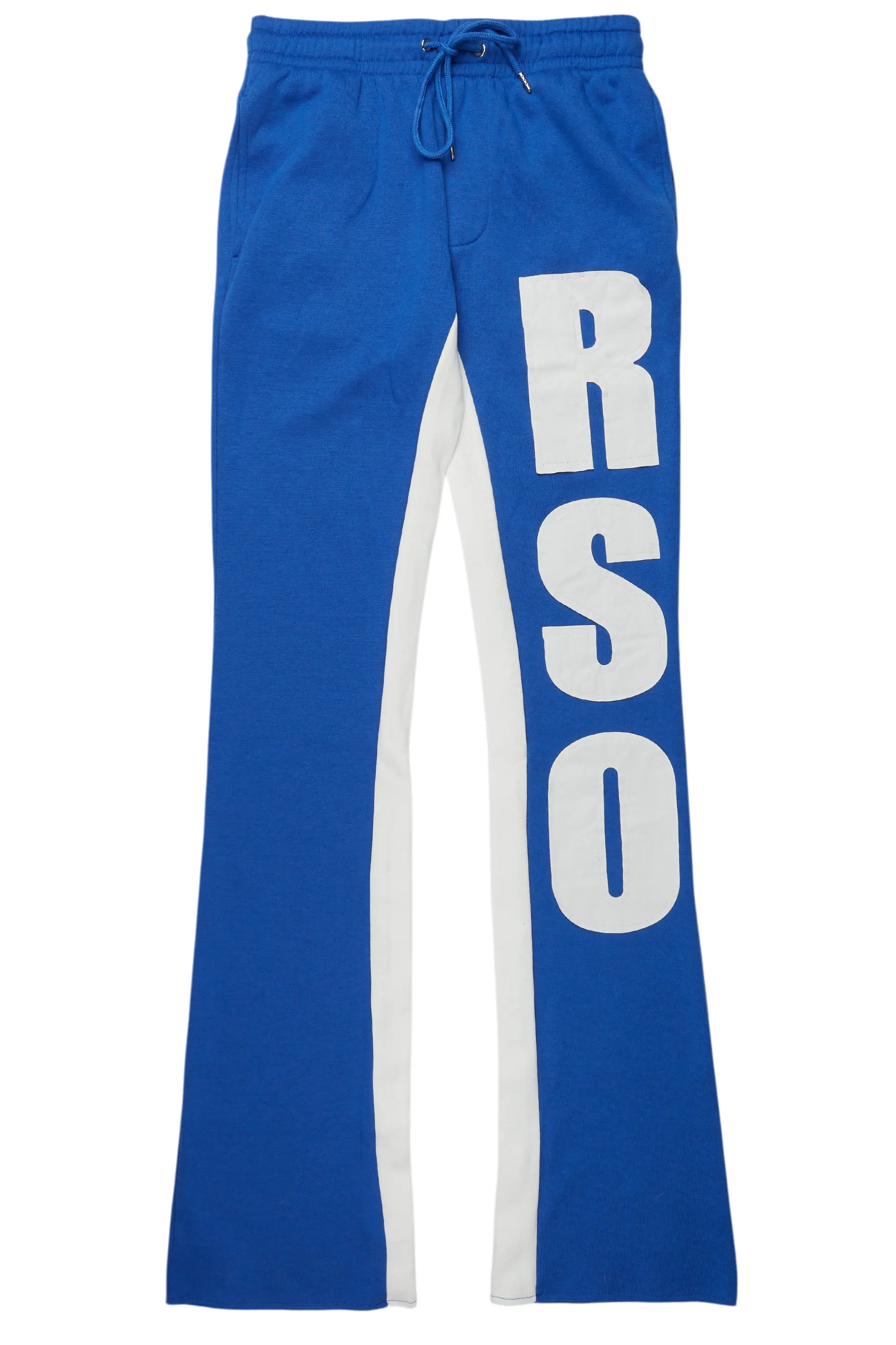 Uko Royal Blue Stacked Baggy Track Pant