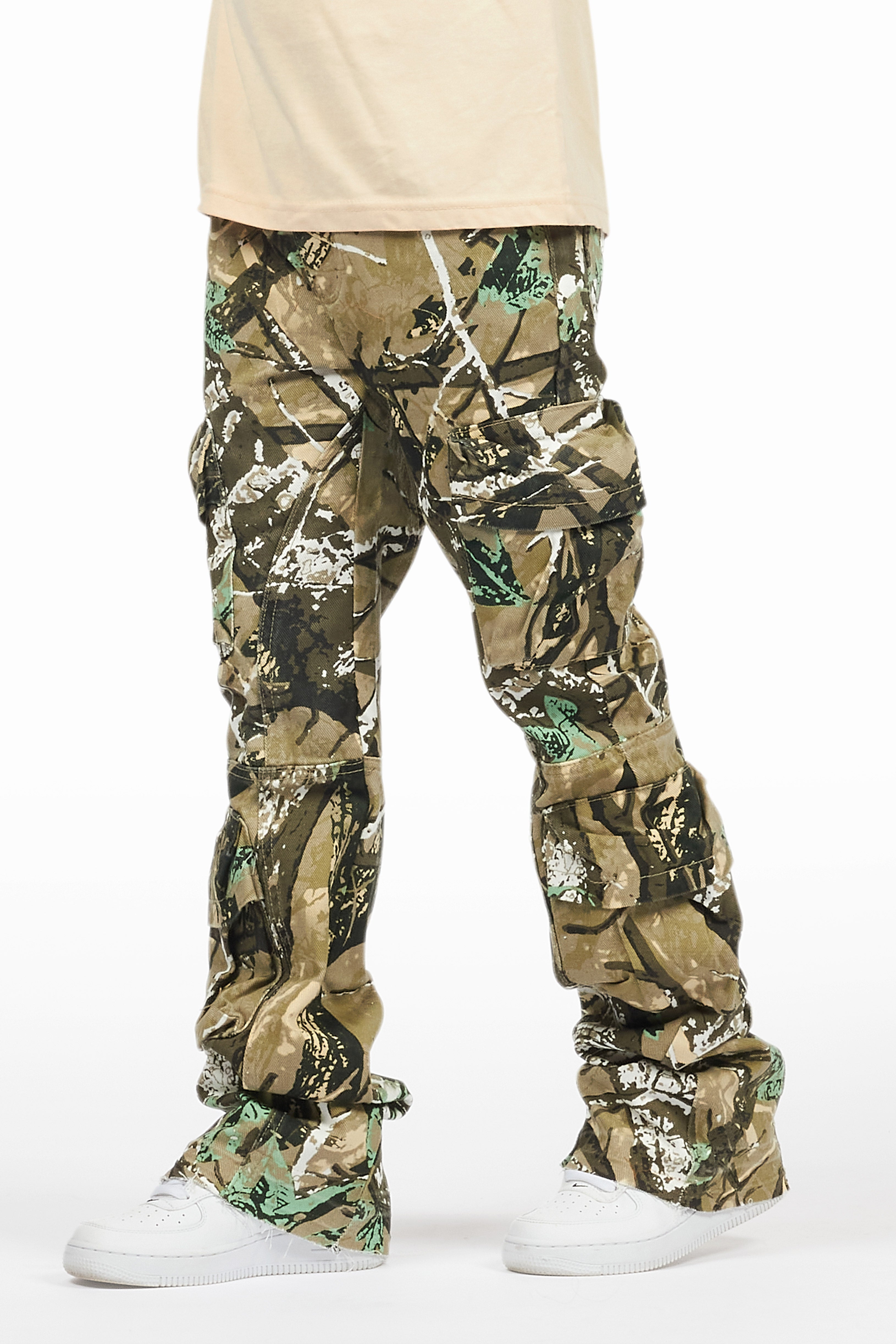 Boys Kade Tree Camo  Stacked Flare Jean