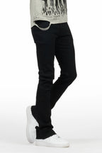 Dag Black Stacked Flare Jean