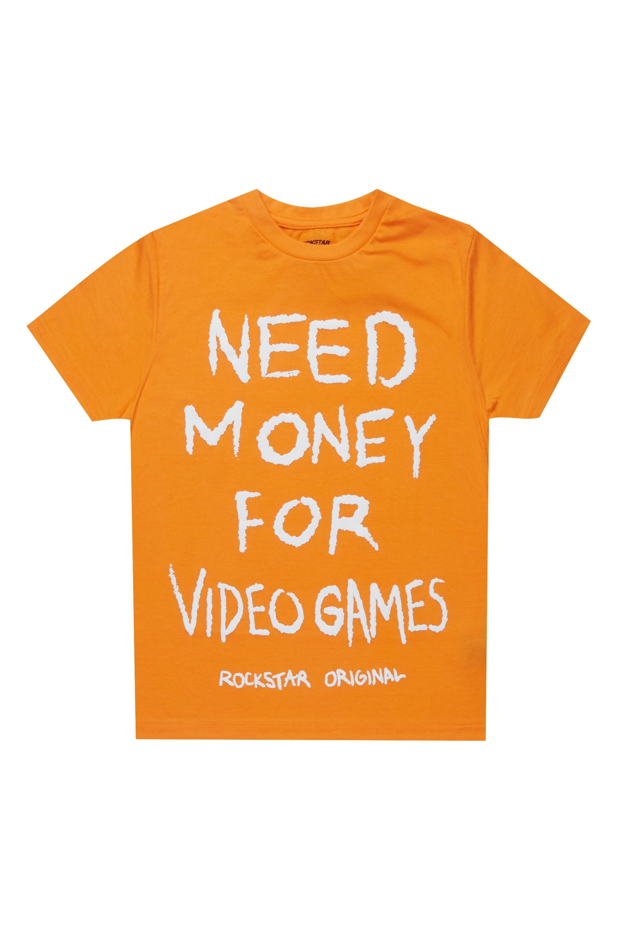 Boys M4 Video Games Orange/White Graphic T-Shirt