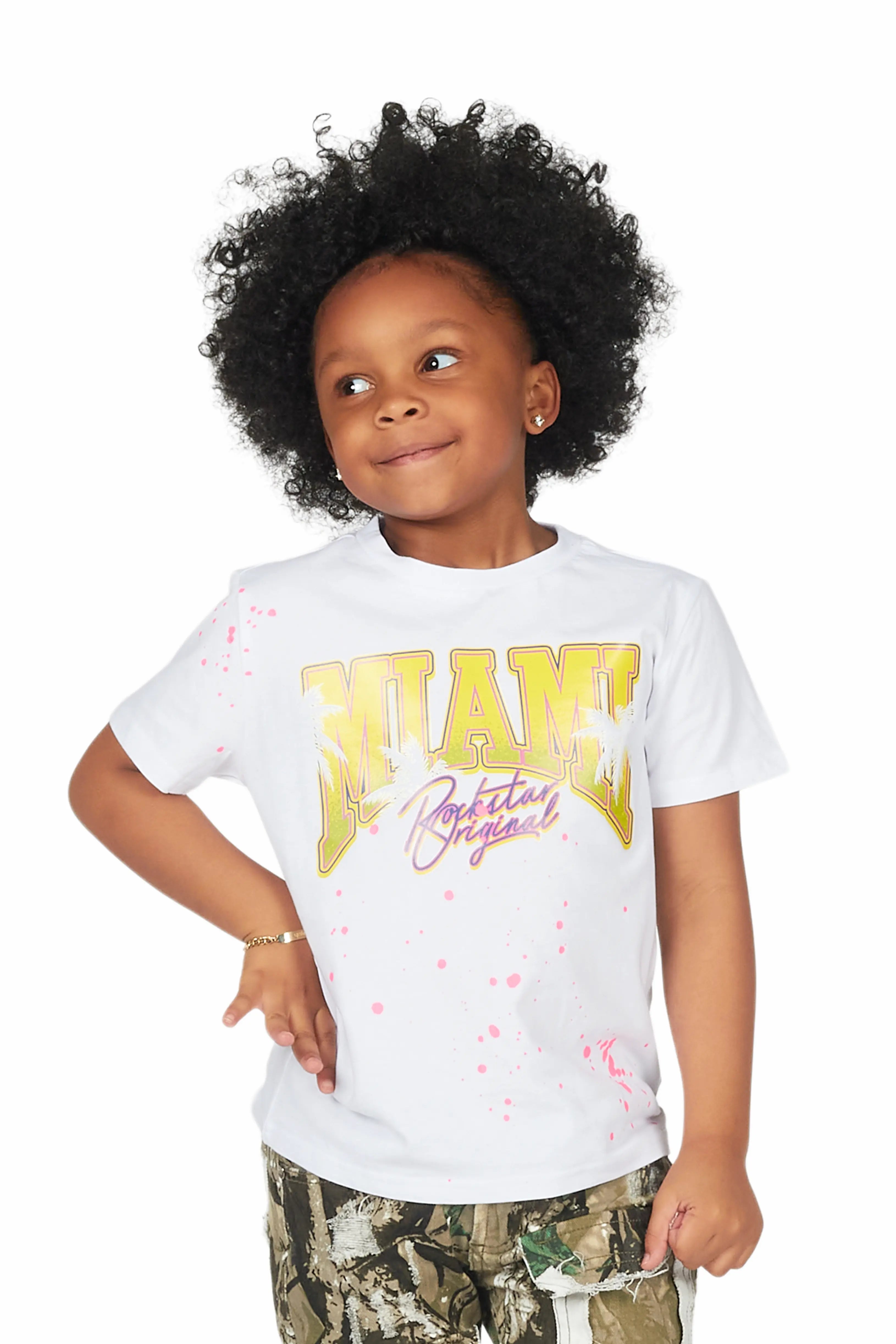 Girls Mila White Graphic T-Shirt
