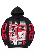 Kammile Black/White Oversized Hoodie