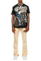 Danby Black/Beige T-Shirt/Baggy Pant Set