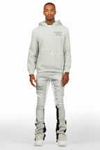 Rockstar Art Dist. Heather Grey Hoodie/Stacked Flare Set