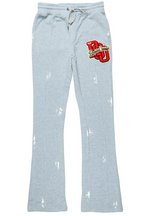 Andrew Heather Grey Patchwork Stacked Flare Pants