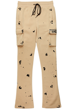 Radko Khaki Stacked Flare Cargo Pants