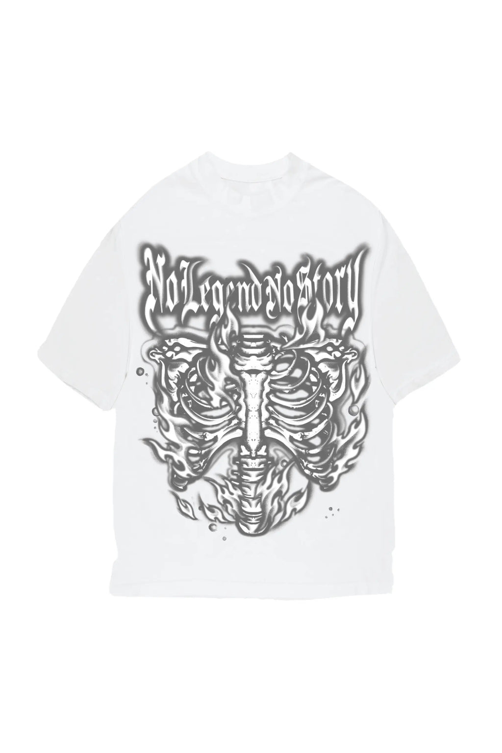 Skelly White Oversized Graphic T-Shirt