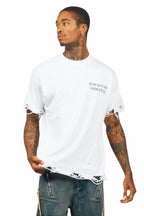 Drako White Oversized Graphic T-Shirt