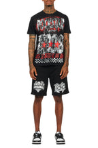 Racing Grung Black Graphic T-Shirt Short Set