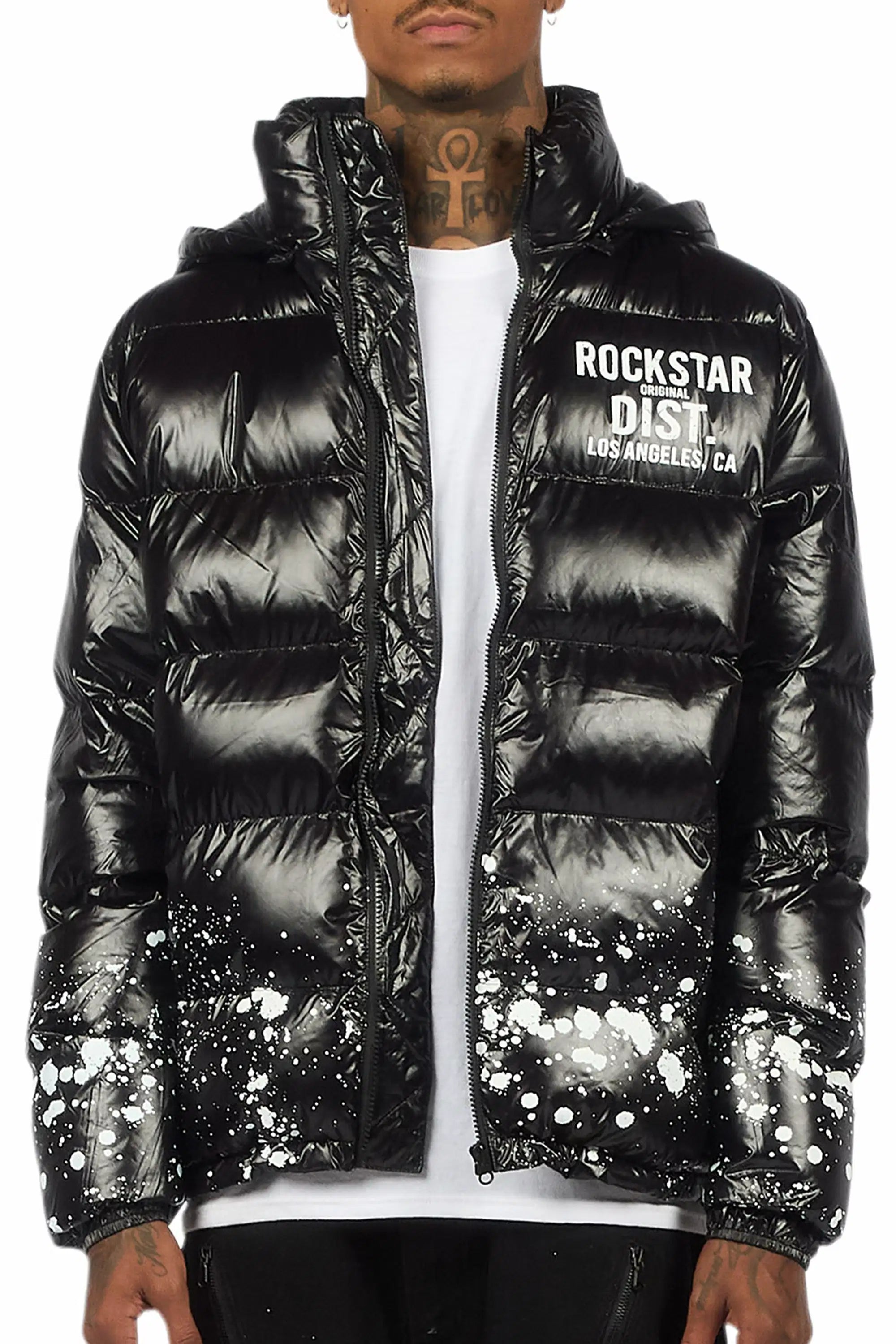 Raffer Black Heavy Puffer Jacket