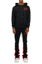 Briggs Black/Red Hoodie/Stacked Flare Track Set