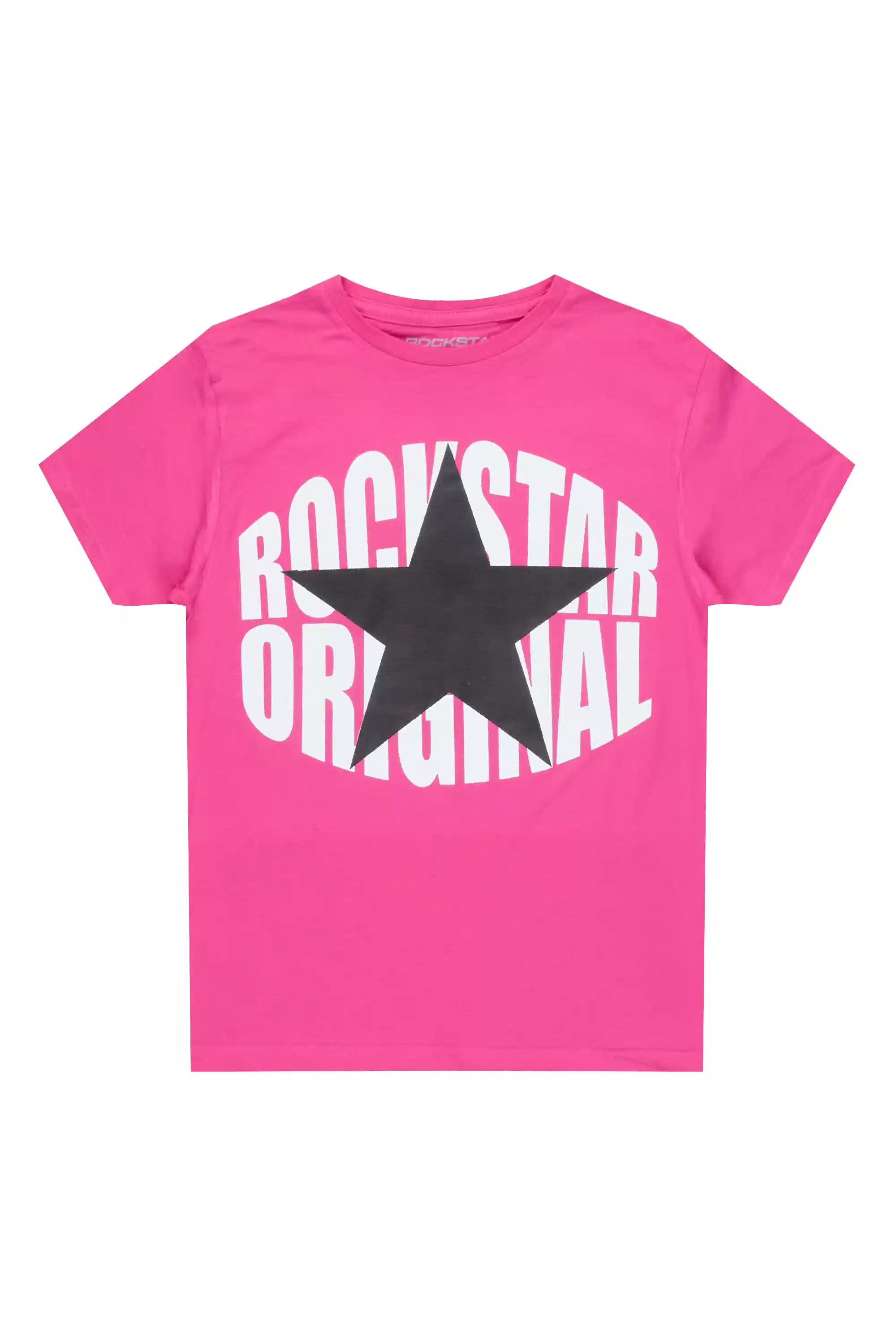 Girls Mia 2.0 Fuchsia/Black Graphic T-Shirt