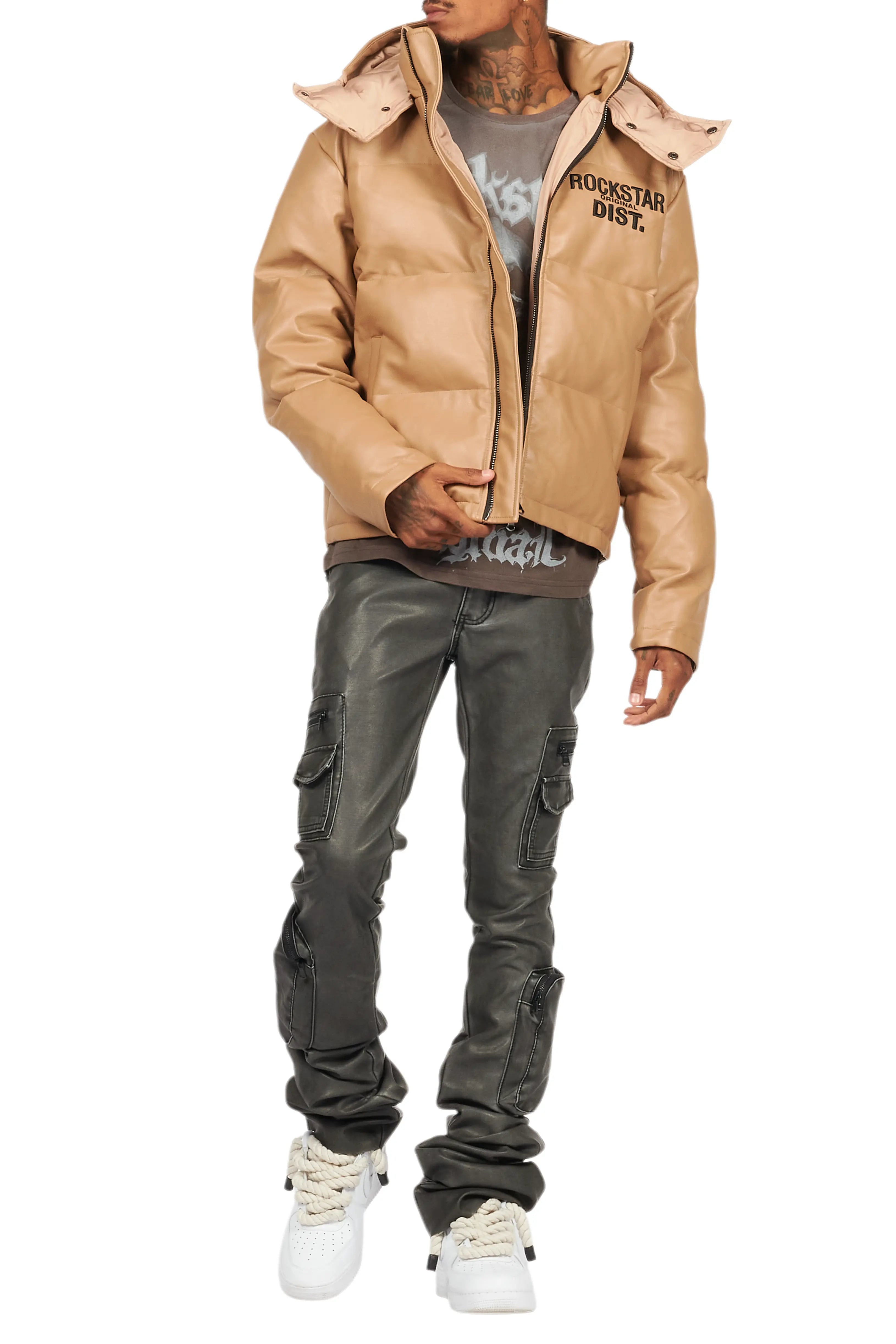 Kensen Beige Puffer Jacket