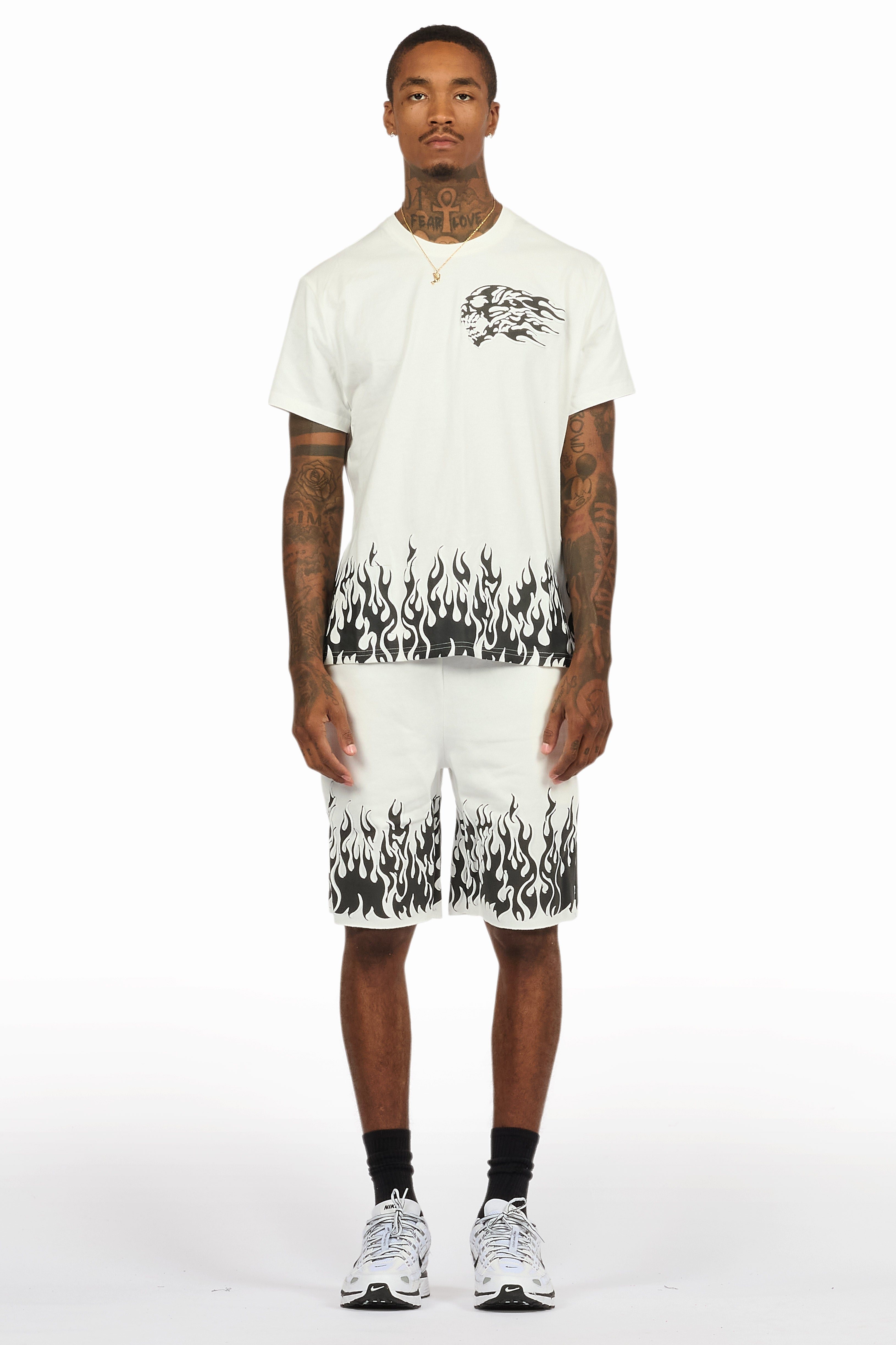 Bubble White T-Shirt/Short Set