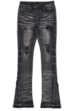 Jaymes Grey Stacked Flare Jean