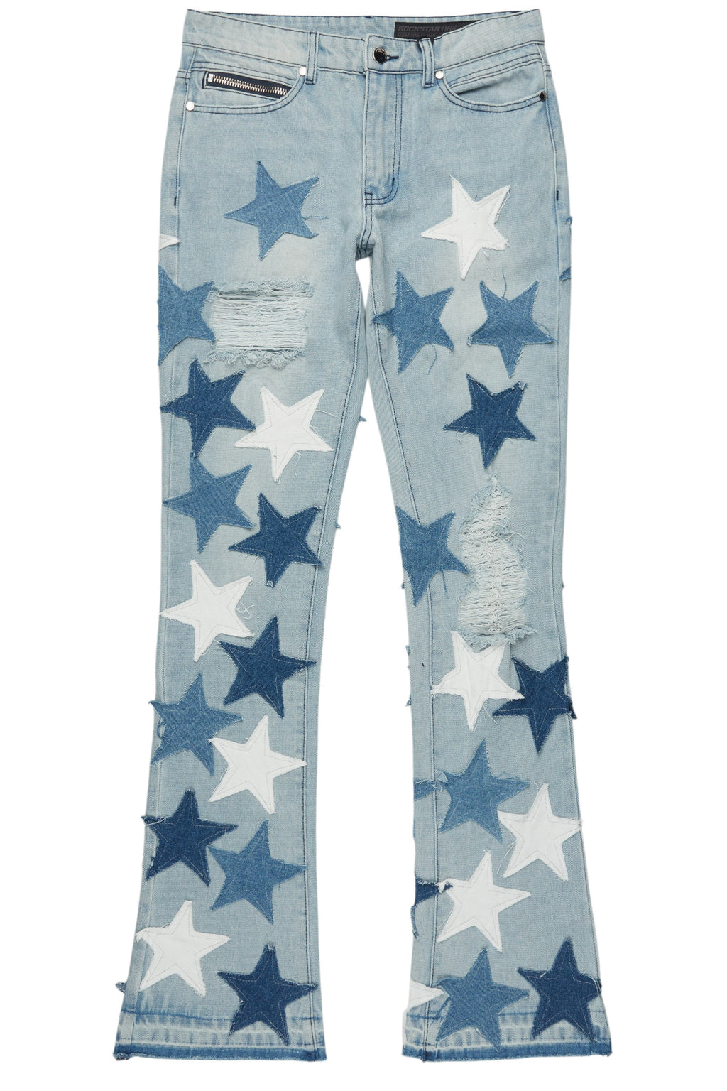 StarLane Light Blue Stacked Flare Jean