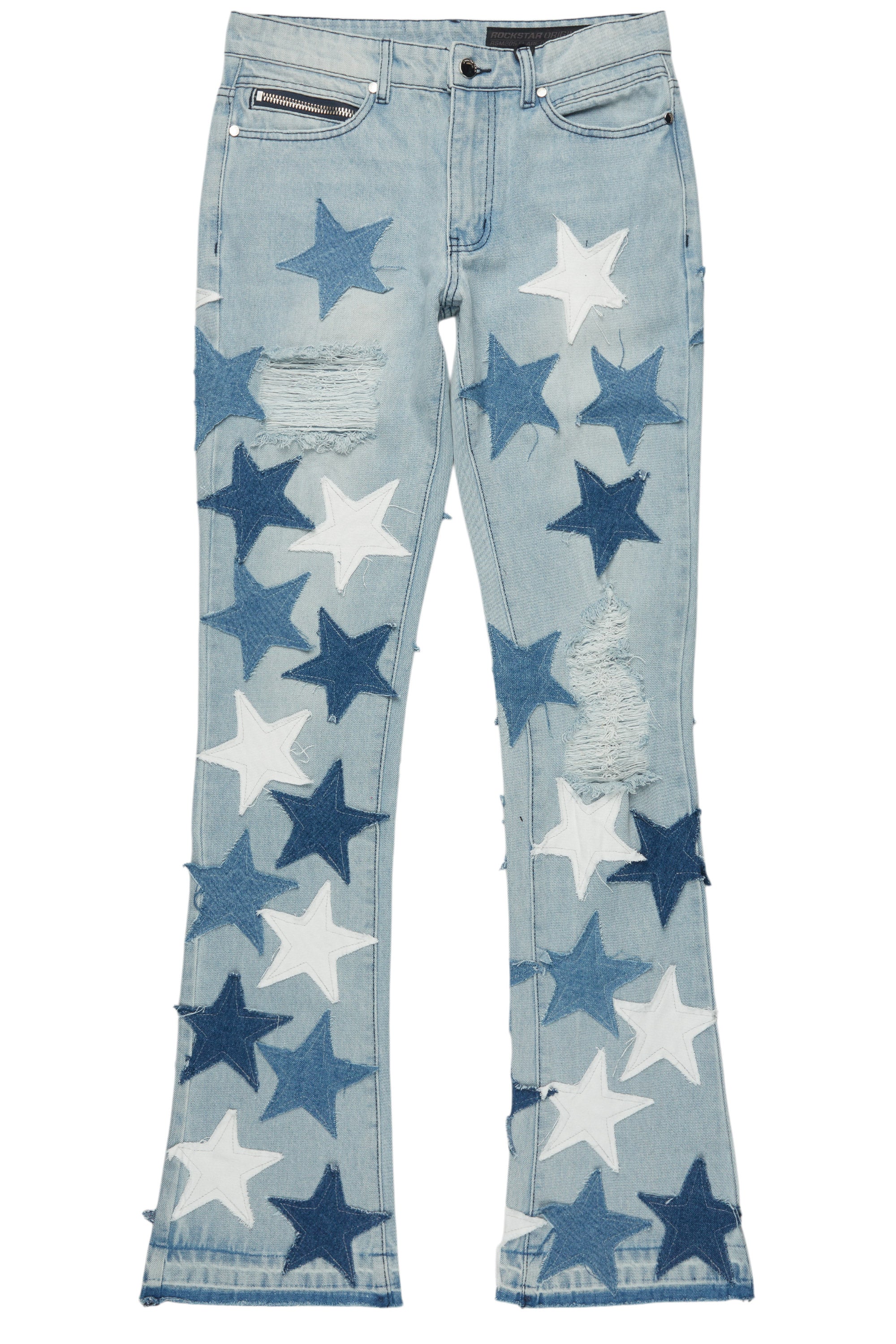 StarLane Light Blue Stacked Flare Jean