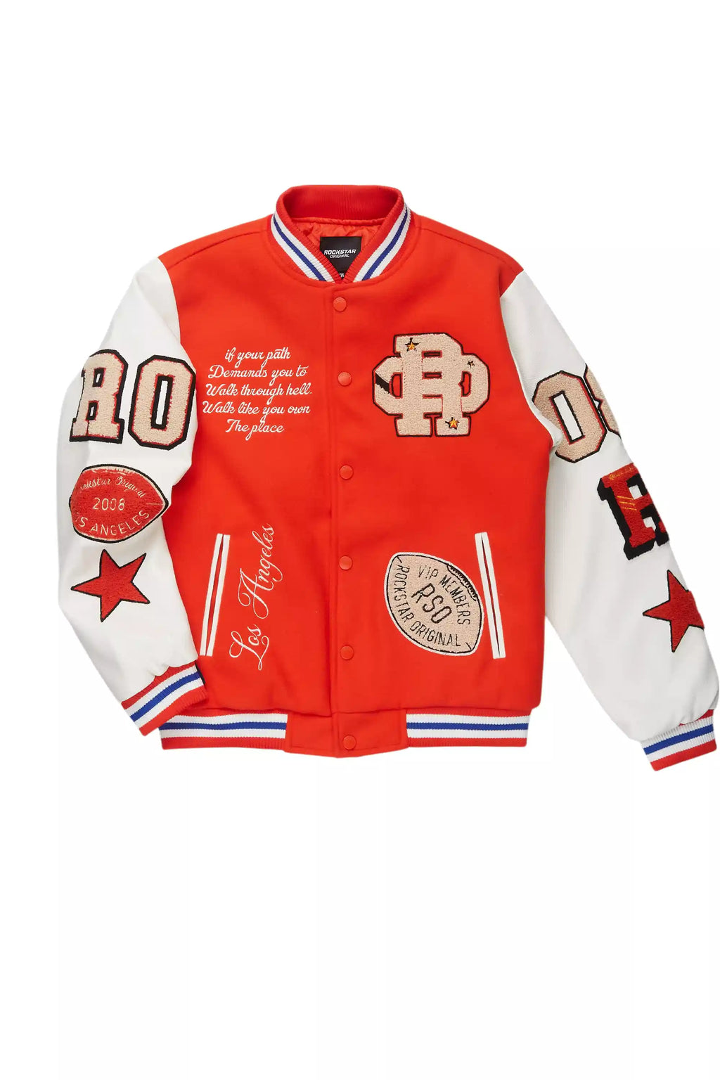 Boys Balser Orange Varsity Jacket
