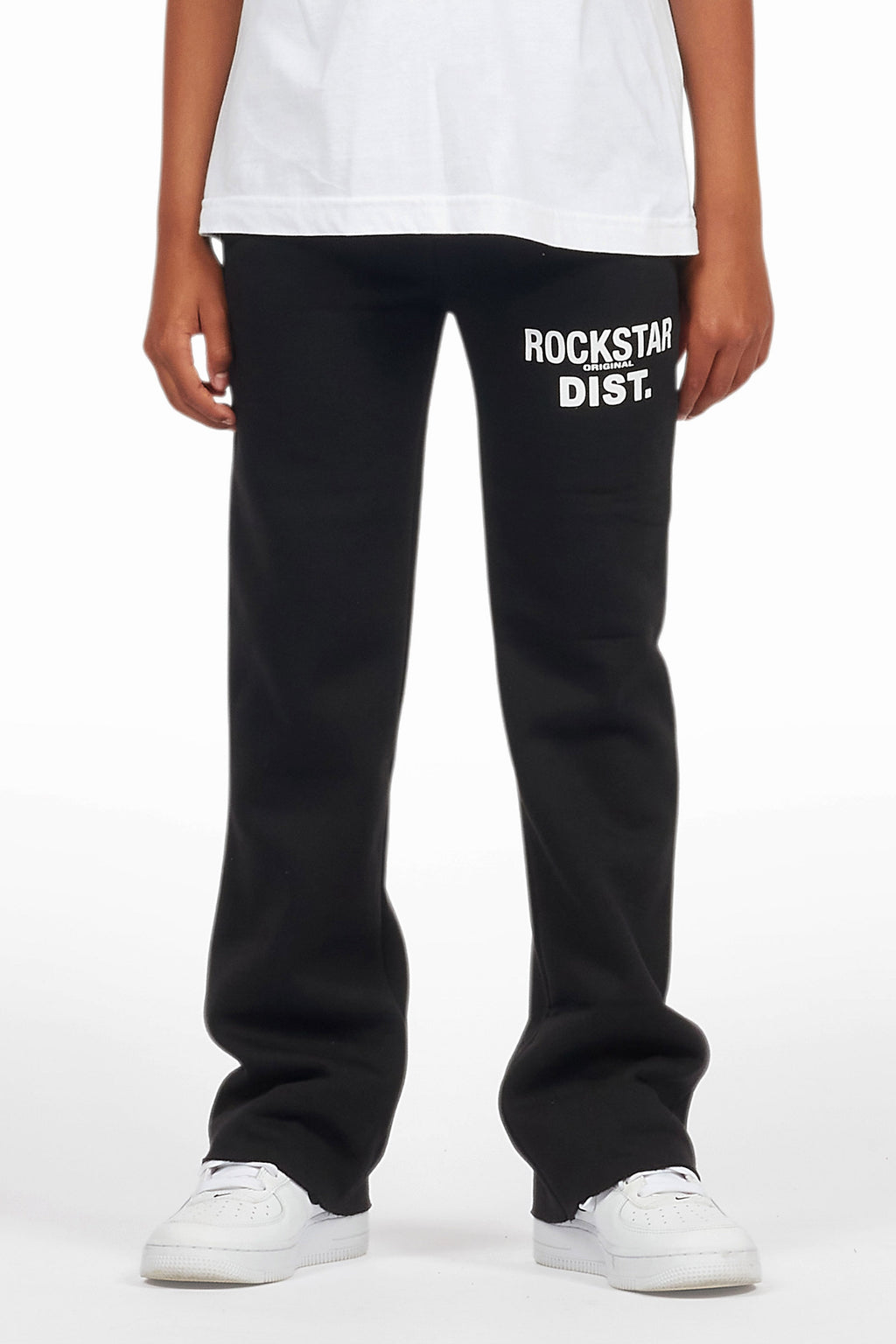 Boys Alpine Black Stacked Trackpant