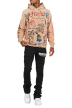 Emilio Black Stacked Flare Track Pant