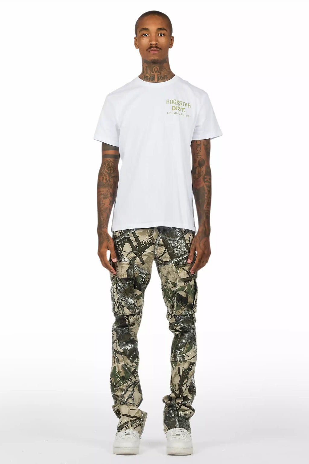 Lake White T-Shirt/Stacked Flare Jean Bundle