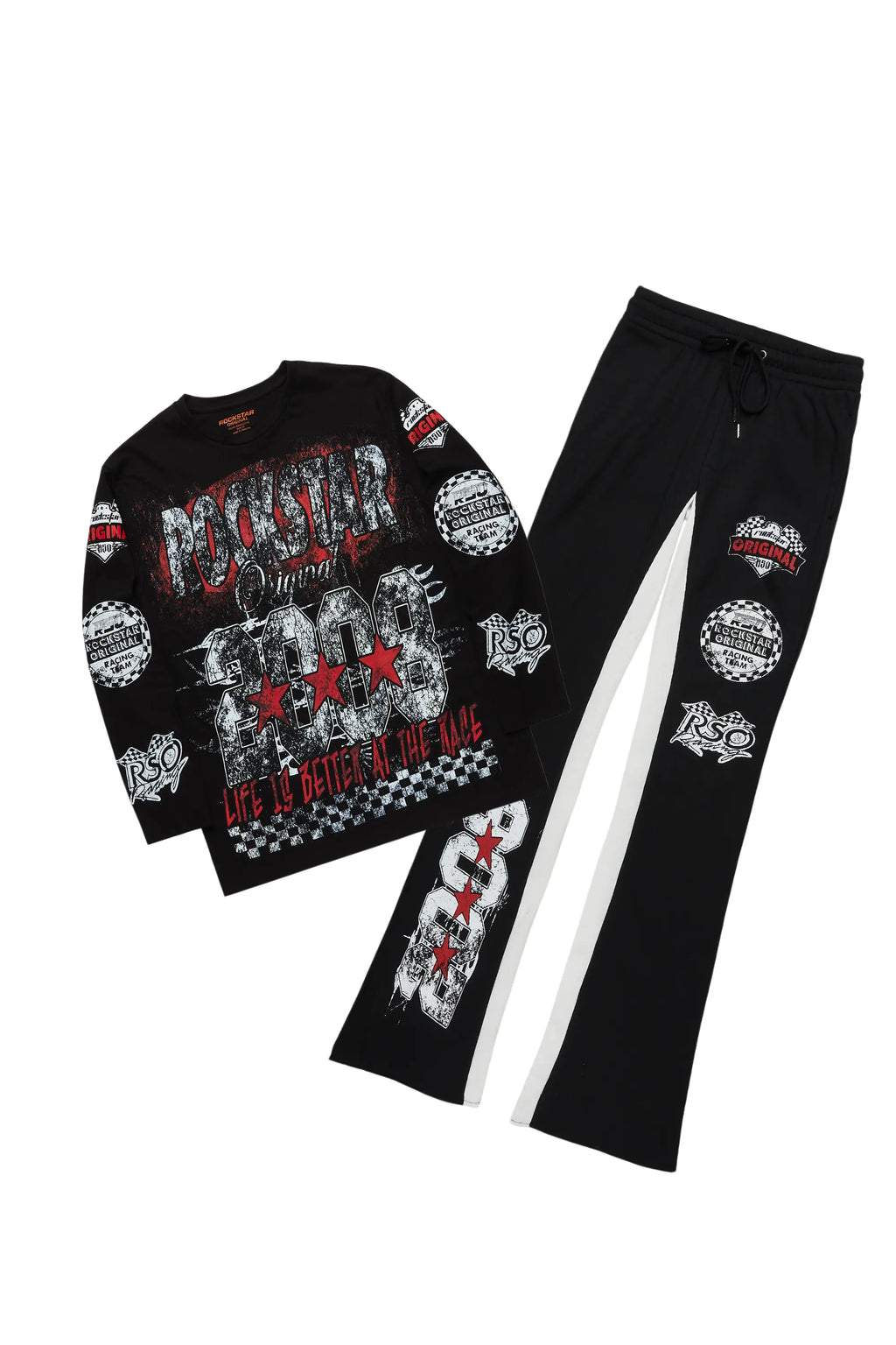 Racing Grung Black Long Sleeve T-Shirt/Baggy Pant Set