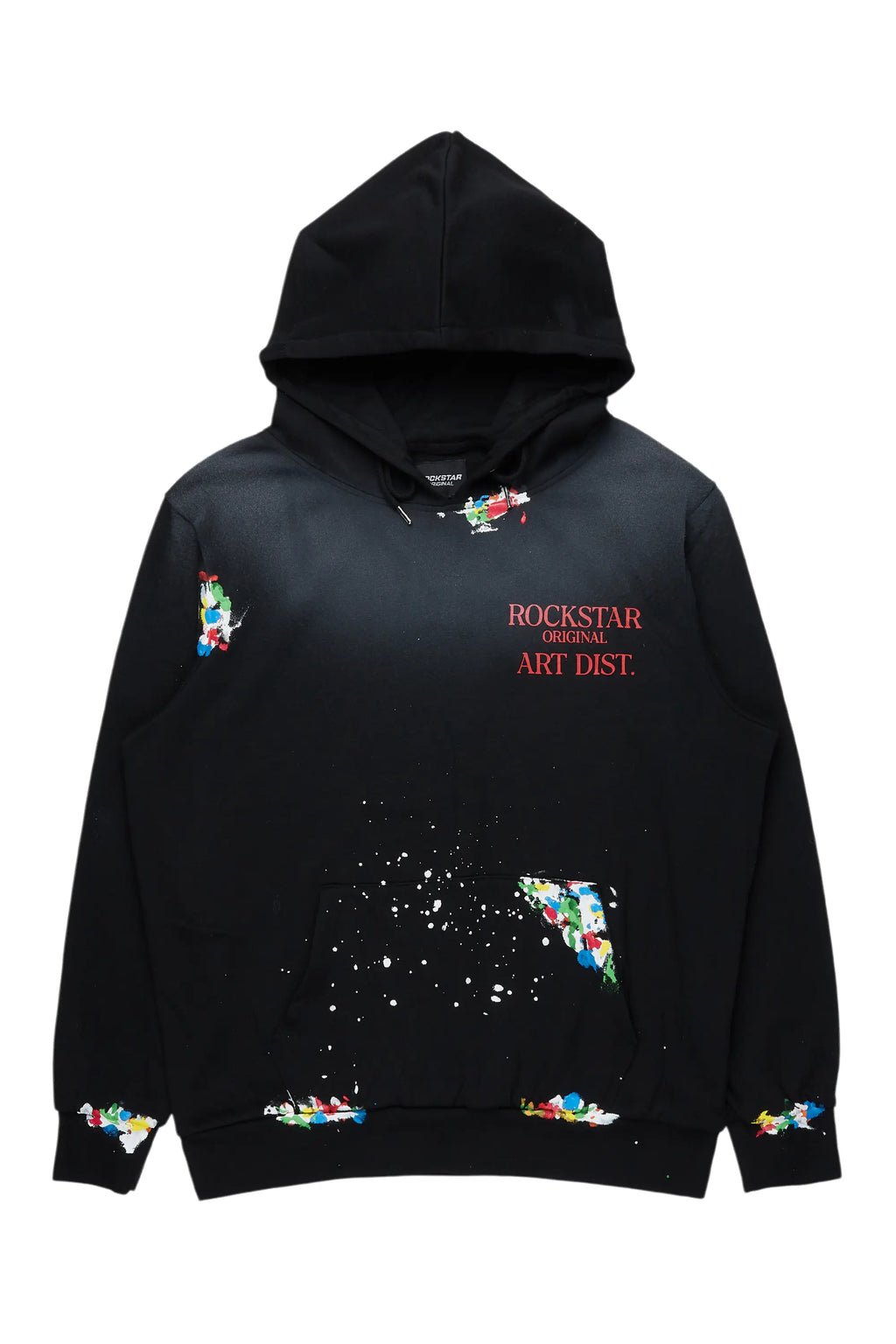 Rockstar Art Dist. Black/Red Graphic Hoodie
