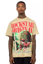 Kilshot Romance 2.0 Beige Oversized Graphic T-Shirt