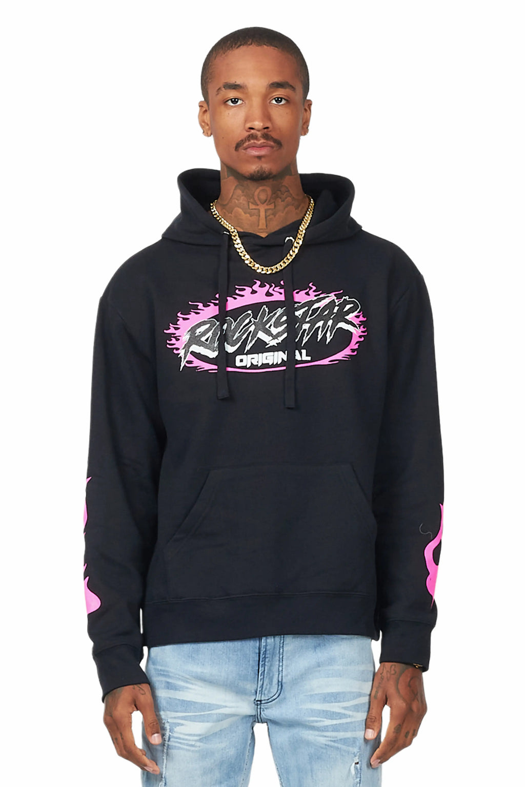Draven Black/Pink Graphic Hoodie