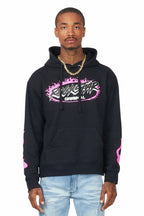 Draven Black/Pink Graphic Hoodie