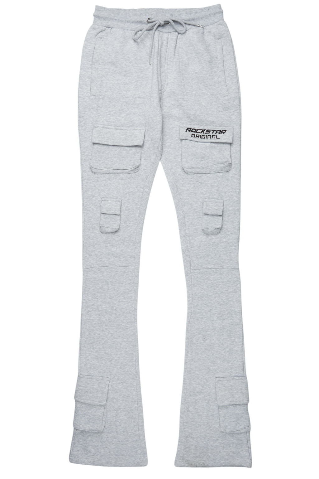 Connor Grey Stacked Flare Track Pant