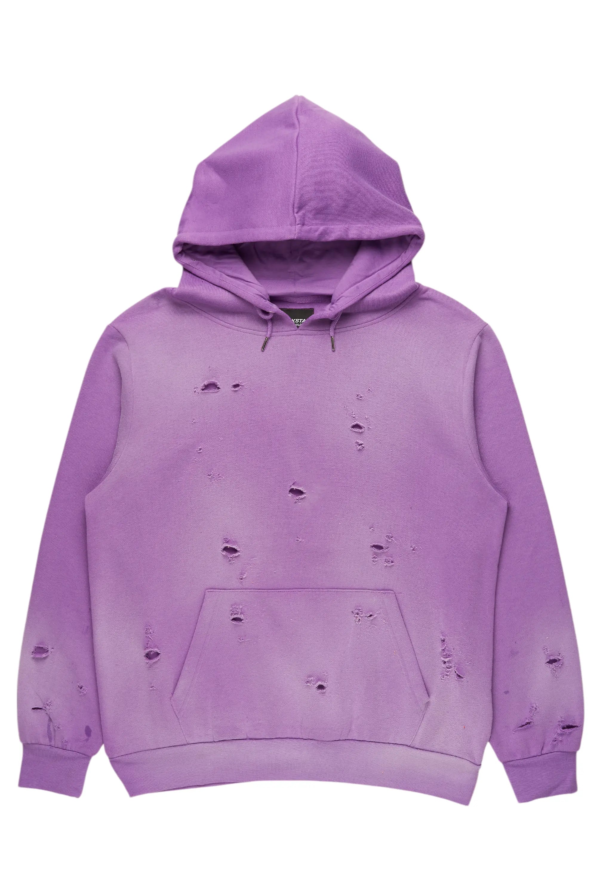 Baki Purple Distressed Hoodie