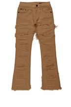 Boys Shake Beige Stacked Flare Jean