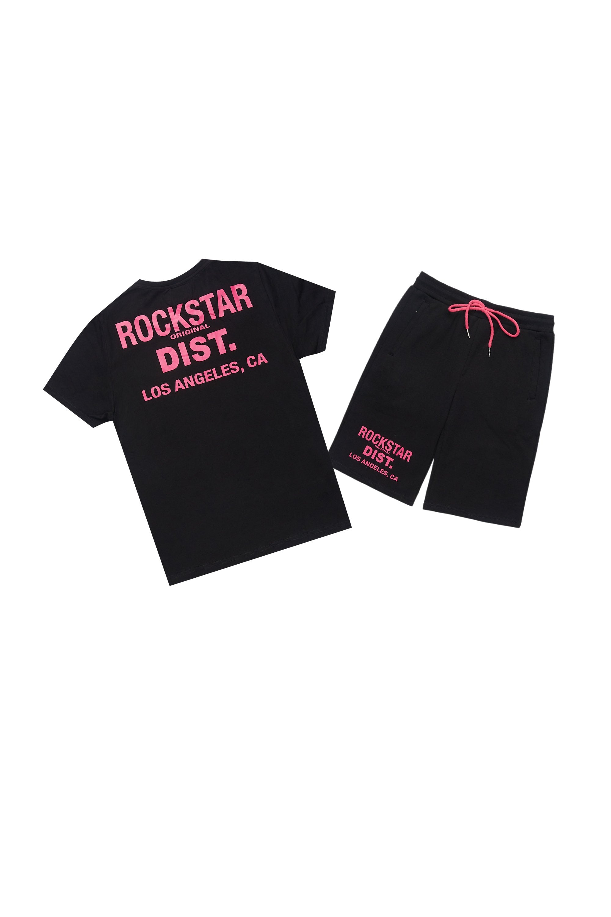 Girls Buck Black/Pink 2.0 Short Set