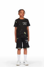 Boys Art Dist. Black Short Set