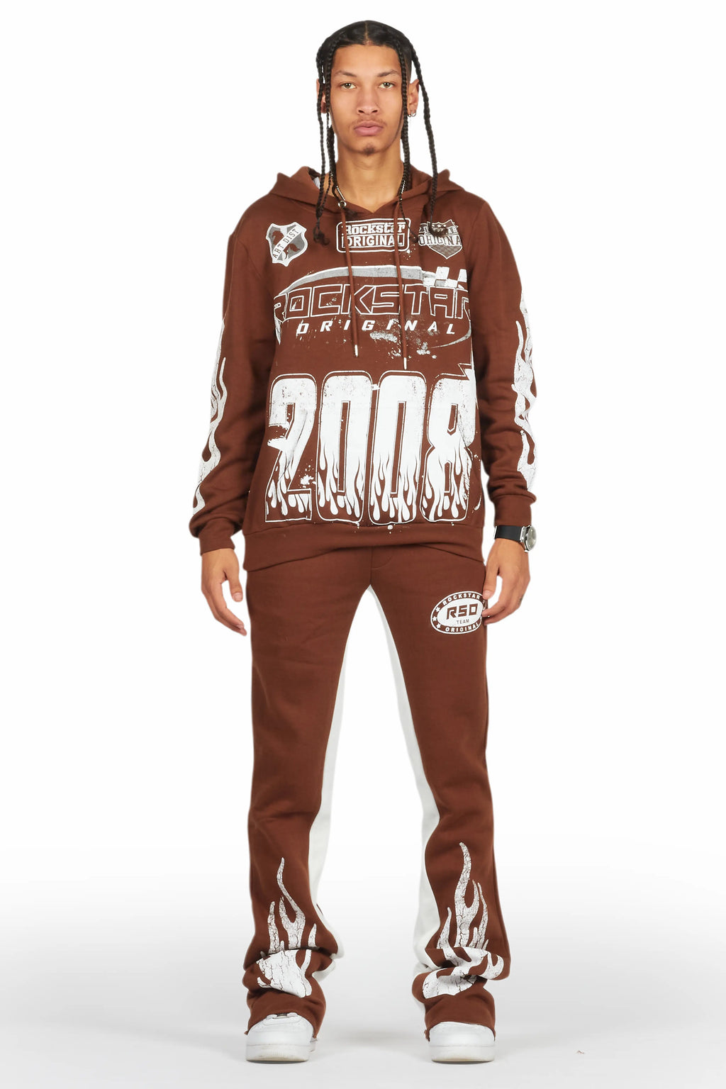 Amos Brown Hoodie/Baggy Track Pant Set