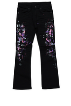 Girls Moho Black Painter Stacked Flare Jean