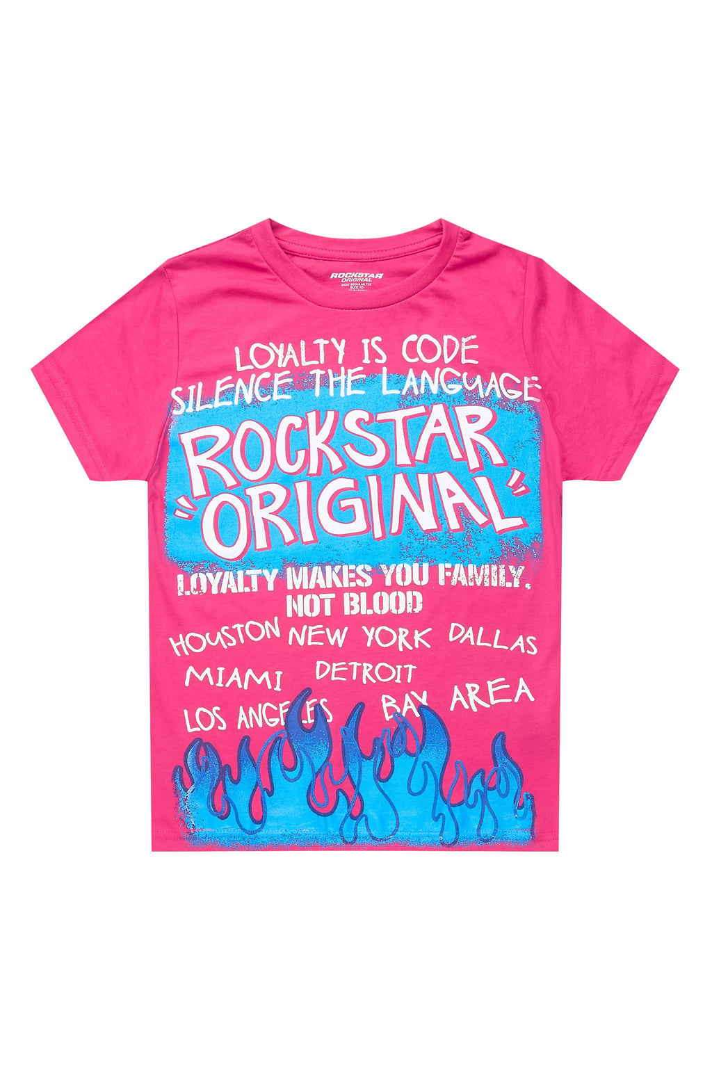 Girls Bridgette Fuchsia/Blue Graphic T-Shirt