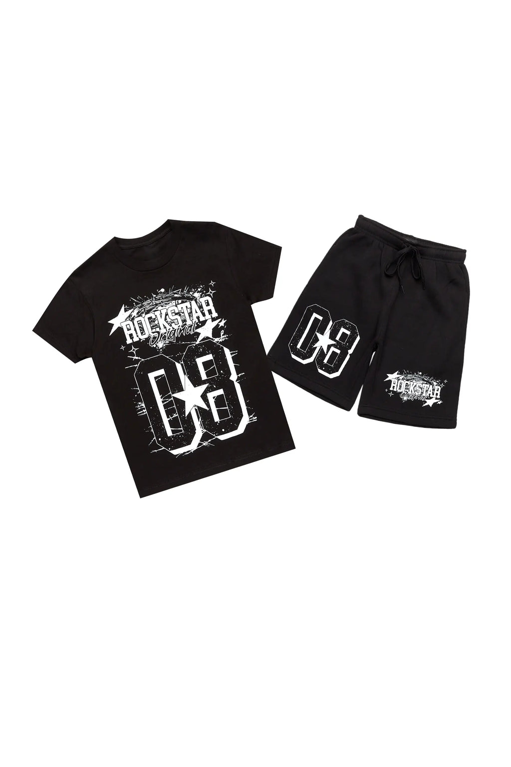Boys Star Black T-Shirt/Short Set