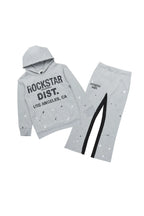 Boys Scottie Grey/Heather Grey Stacked Baggy Track Set