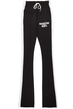 Landry Black Super Stacked Track Pant