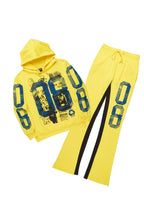 Grill Yellow Hoodie Baggy Track Pant Set