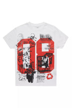 Girls Kammy White/Red Graphic T-Shirt