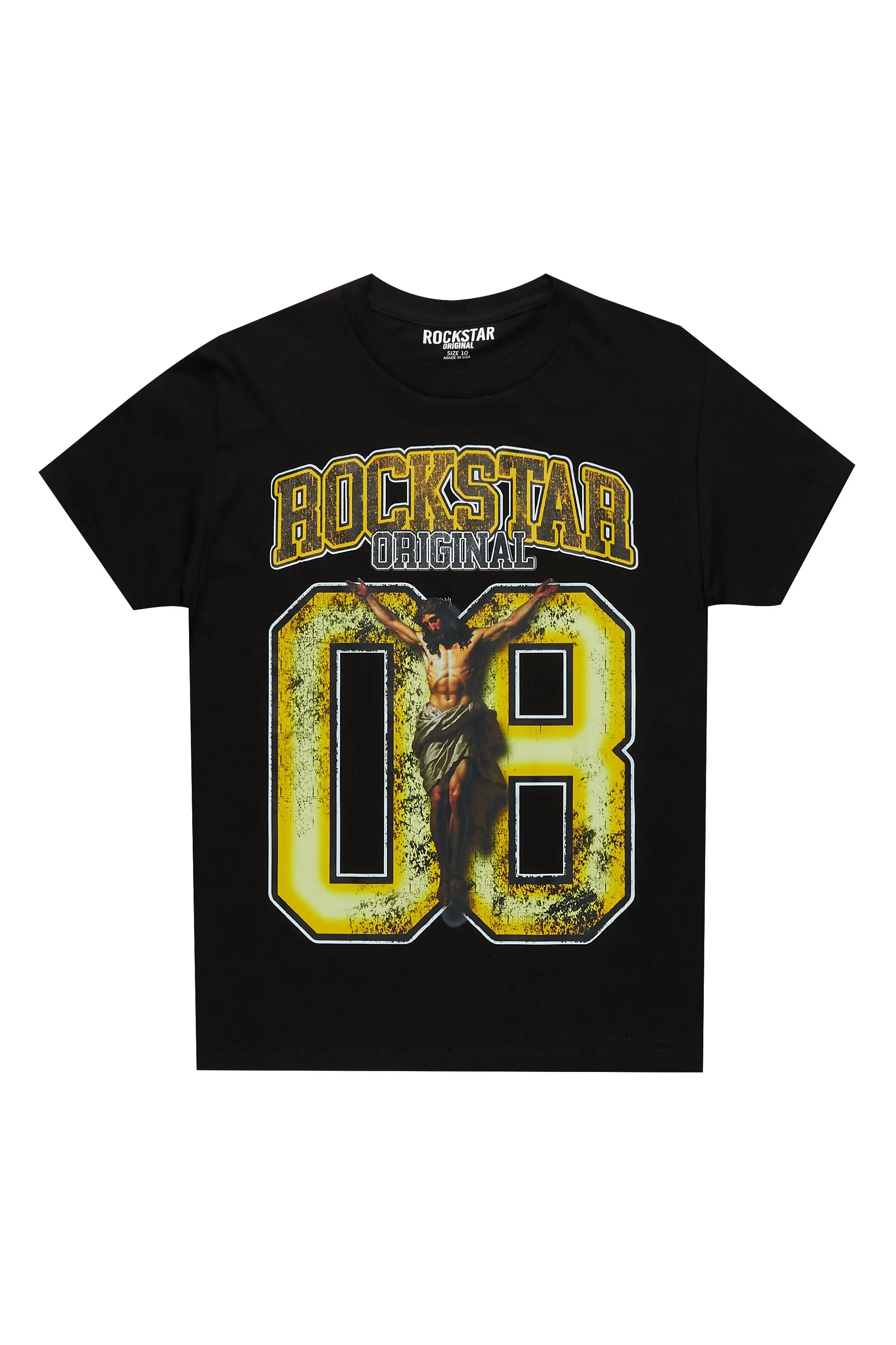 Boys Fields Black/Yellow Graphic T-Shirt