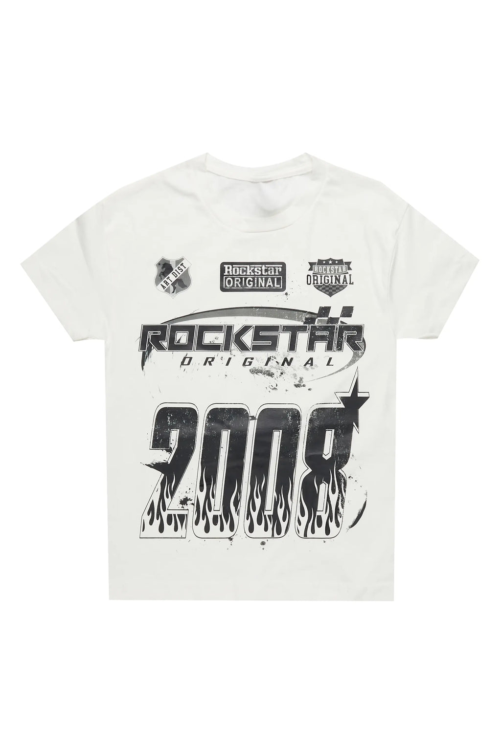 Boys Amos White Graphic T-Shirt