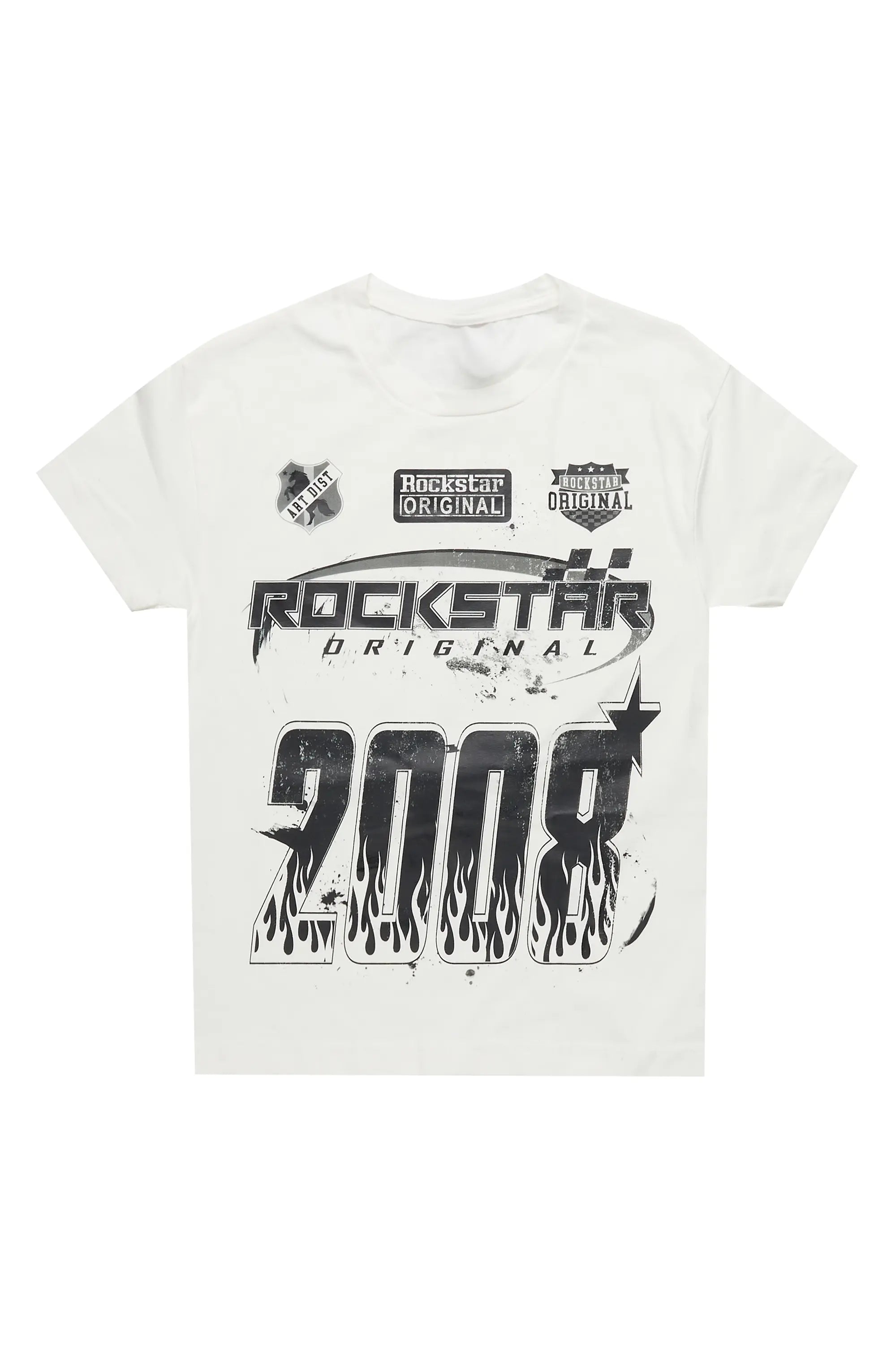 Boys Amos White Graphic T-Shirt