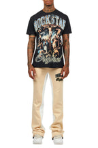 Waller Black/Beige T-Shirt/Baggy Pant Set