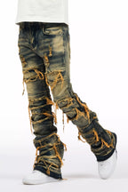 Boys Vasco Tint Dark Wash Blue Stacked Flare Jean